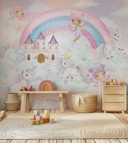 Papel para paredes Castillo Princesas y hadas