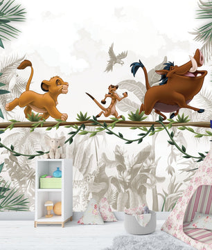 Papel para paredes Rey leon en rama