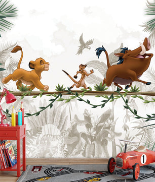 Papel para paredes Rey leon en rama