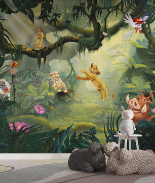 Papel para paredes Rey leon jungla