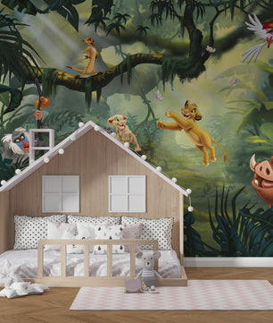 Papel para paredes Rey leon jungla