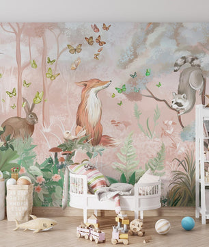 Papel para paredes animales del bosque