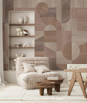 Papel para paredes Madera Abstracta
