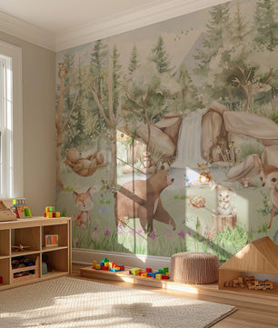 Papel para paredes arte de pared de animales del bosque