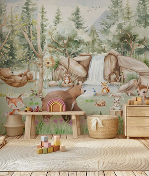 Papel para paredes arte de pared de animales del bosque