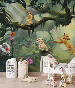 Papel para paredes Rey leon jungla