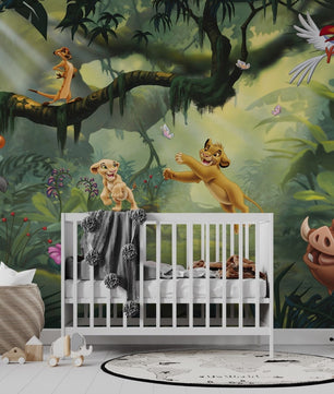 Papel para paredes Rey leon jungla