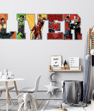 Vinilos decorativos Adhesivos infantiles de pared los vengadores 4