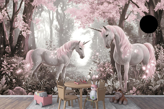 Papel para paredes Unicornio en Bosque