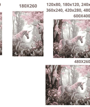 Papel para paredes Unicornio en Bosque