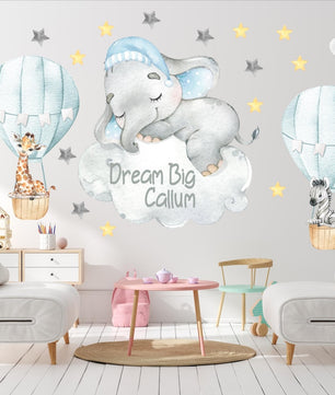 Vinilos decorativos Adhesivos infantiles de Pared Elefante Dormilon