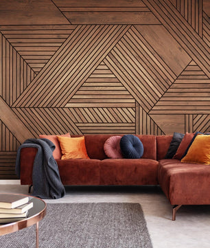 Papel para paredes Lineas Madera Elegante