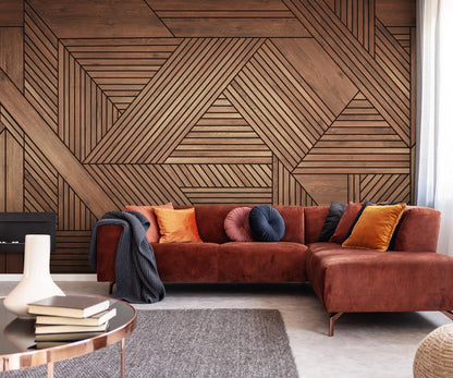 Papel para paredes Lineas Madera Elegante