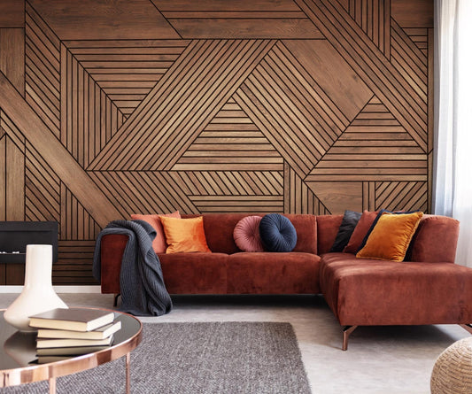 Papel para paredes Lineas Madera Elegante