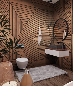 Papel para paredes Lineas Madera Elegante