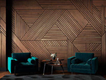 Papel para paredes Lineas Madera Elegante