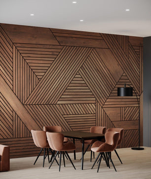 Papel para paredes Lineas Madera Elegante