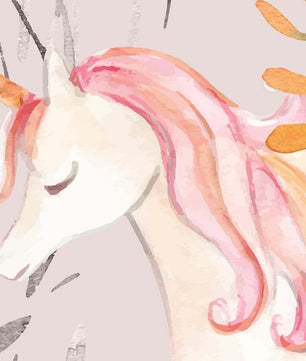 Papel para paredes Unicornio en el Bosque en Acuarela