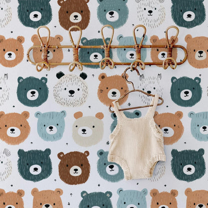 Papel para paredes Osos Mosaico 2