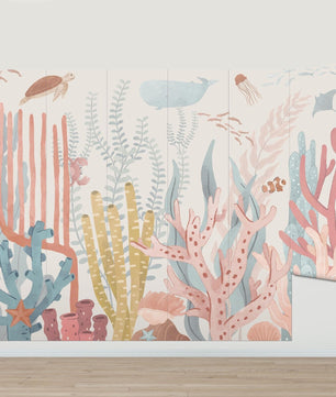 Papel para paredes Corales Coloridos