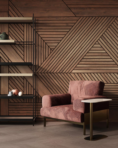 Papel para paredes Lineas Madera Elegante