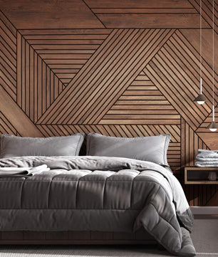 Papel para paredes Lineas Madera Elegante