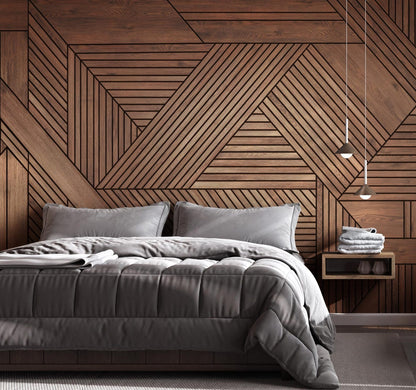 Papel para paredes Lineas Madera Elegante