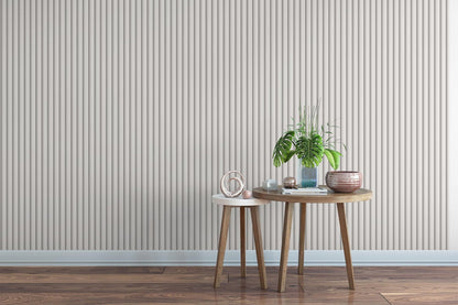 Papel para paredes Lineas de Madera Blanca