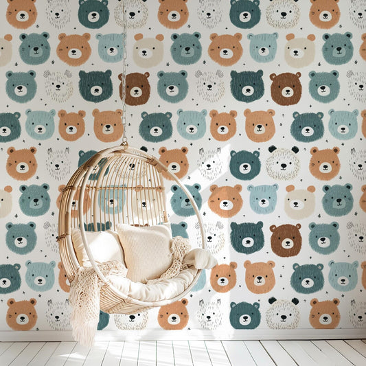 Papel para paredes Osos Mosaico 2