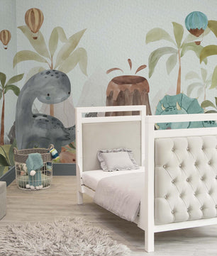 Papel para paredes Jungla jurassica  cute 2