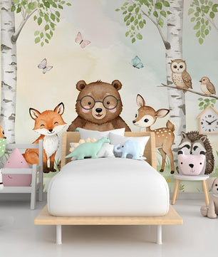 Papel para paredes Oso Lector