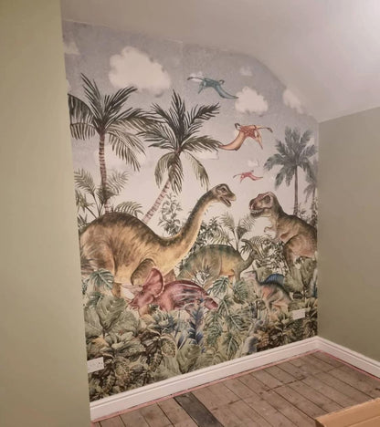Papel para paredes Jungla jurassica