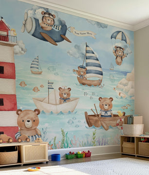 Papel para paredes Osito Marinero