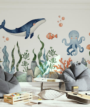 Papel para paredes bajo el agua