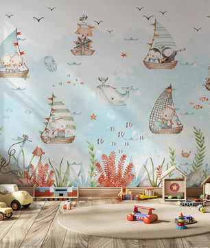 Papel para paredes Animalitos Marinos