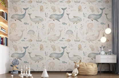 Papel para paredes Mosaico marino