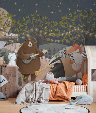 Papel para paredes Noche de fiesta en el bosque