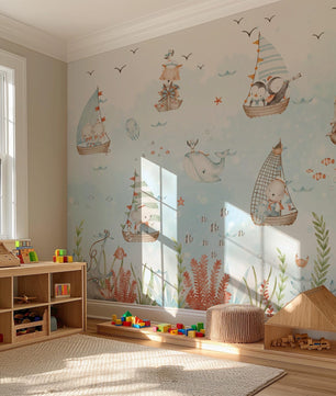 Papel para paredes Animalitos Marinos