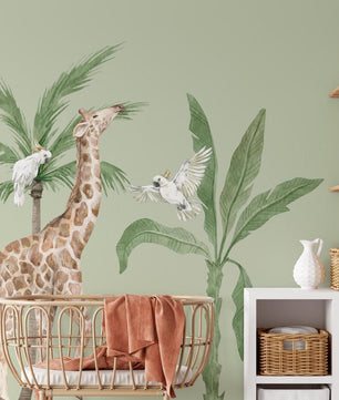 Vinilos decorativos Adhesivos infantiles de Pared Elefante en la selva