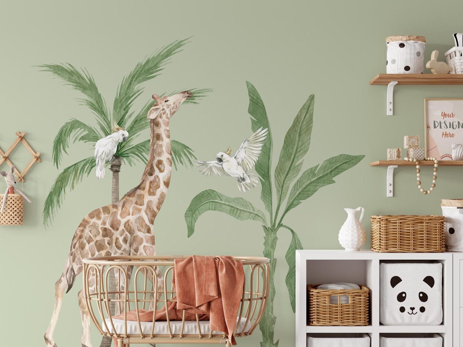 Vinilos decorativos Adhesivos infantiles de Pared Elefante en la selva