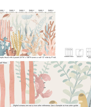 Papel para paredes Corales Coloridos