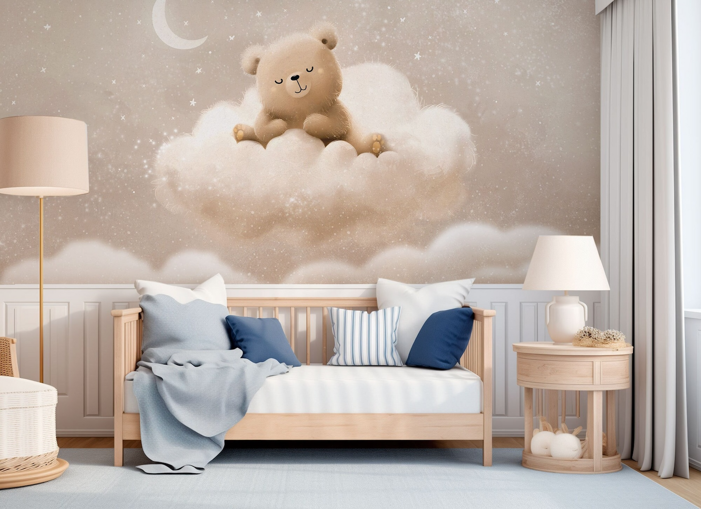 Papel para paredes Oso en nube