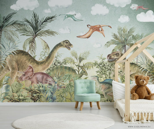 Papel para paredes Jungla jurassica