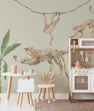 Vinilos decorativos Adhesivos infantiles de Pared Elefante en la selva