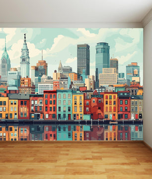 Papel para paredes Ciudad urbana arte