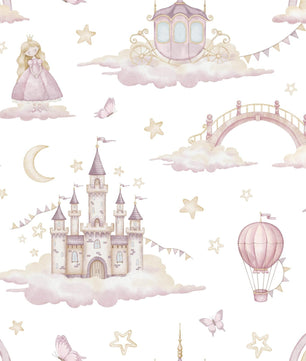 Papel para paredes tierra de princesa mosaico2