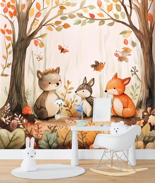Papel para paredes Amigos del bosque