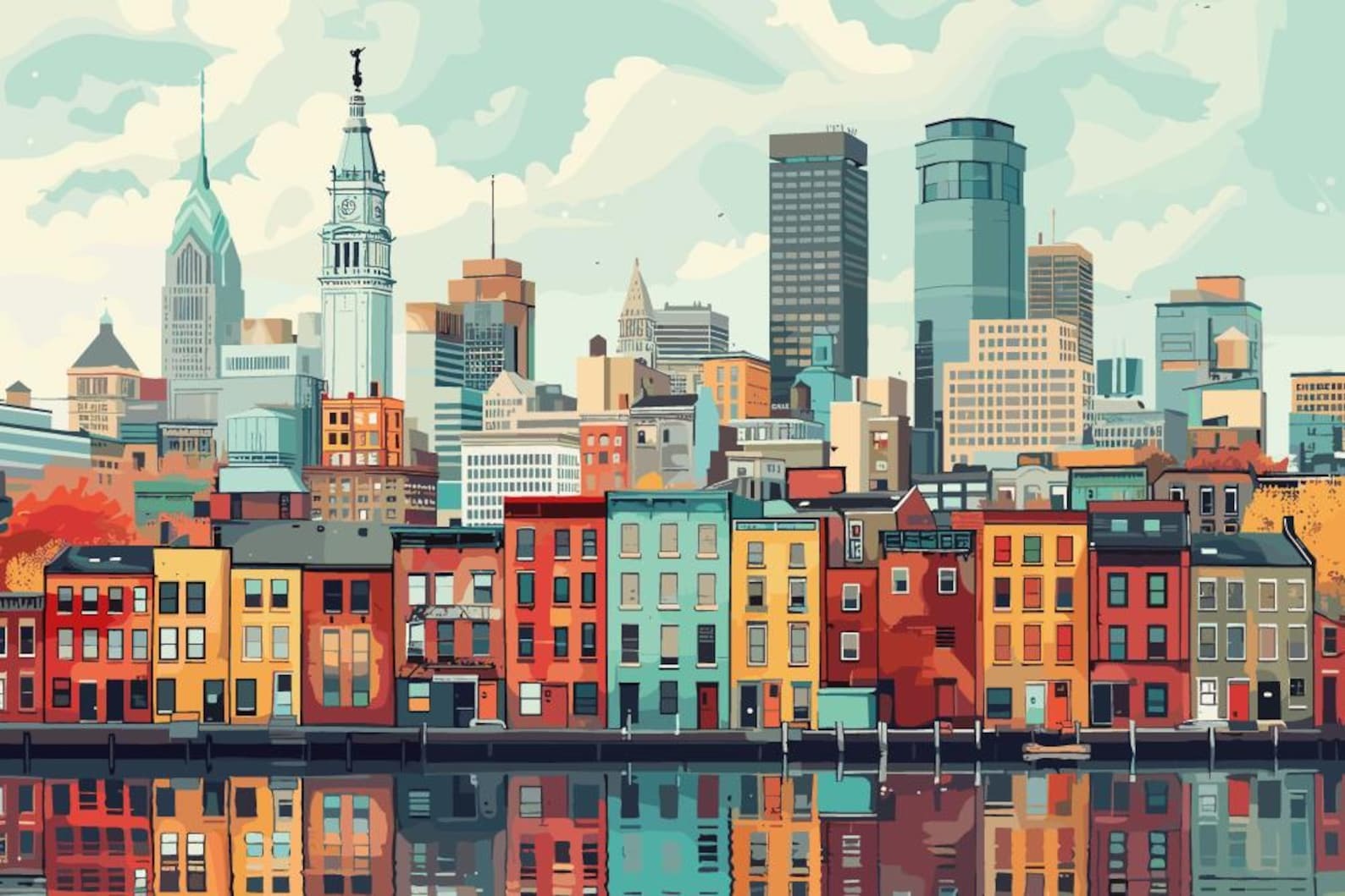 Papel para paredes Ciudad urbana arte