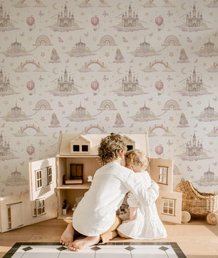 Papel para paredes tierra de princesa mosaico2