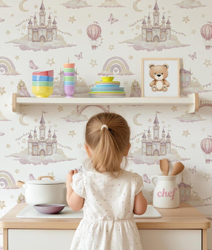 Papel para paredes tierra de princesa mosaico2